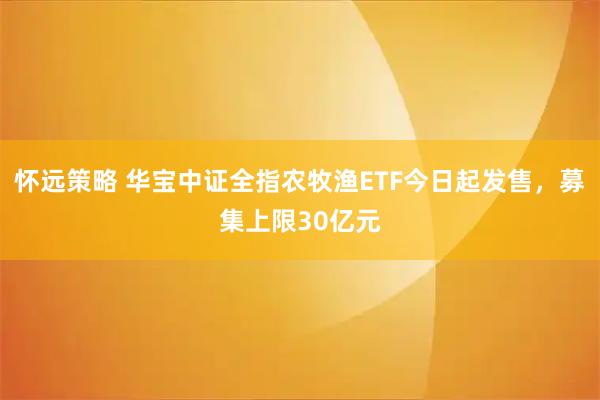 怀远策略 华宝中证全指农牧渔ETF今日起发售，募集上限30亿元